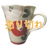 マグカップ　赤絵京椿　[美濃焼]