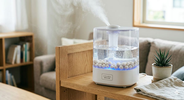 加湿器に銀イオンセラミックボール