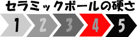 セラミックボールの硬さ　評価4