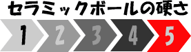 セラミックボールの硬さ　評価5