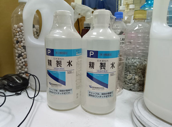 銀イオン水を作るための精製水?