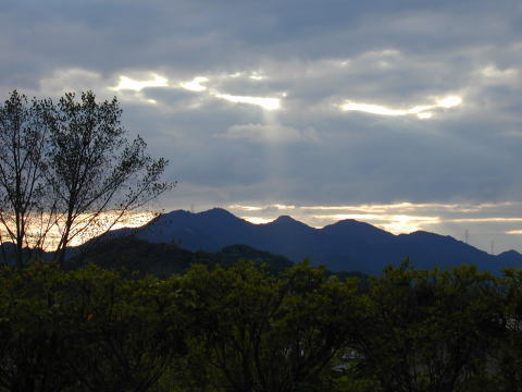 夕景！！　それにしても寒い！！