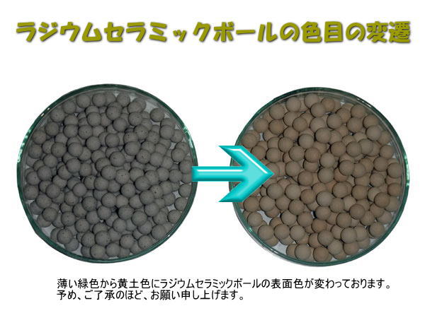 ラジウムセラミックボールの色目の変遷