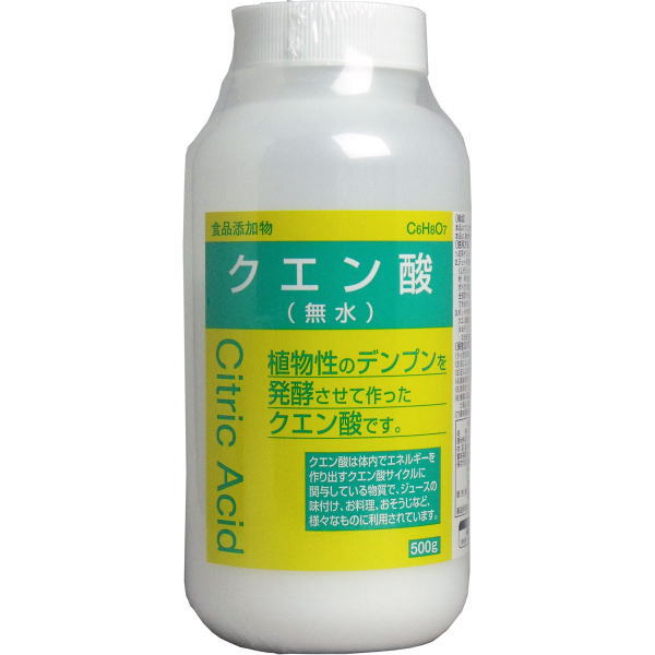 クエン酸（無水） 食品添加物　500ｇの製品写真