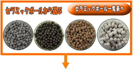ラジウムセラミックボールや遠赤外線セラミックボールを組み合わせて選択する。