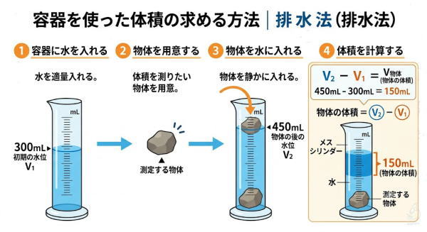 容器を使った体積の求める方法
