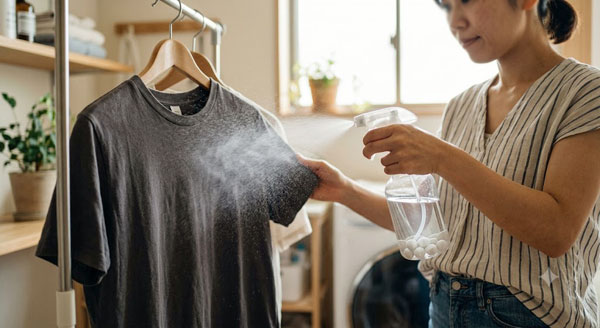 服の汗臭を消臭します。